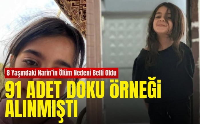 8 Yaşındaki Narin'in Ölüm Nedeni Belli Oldu