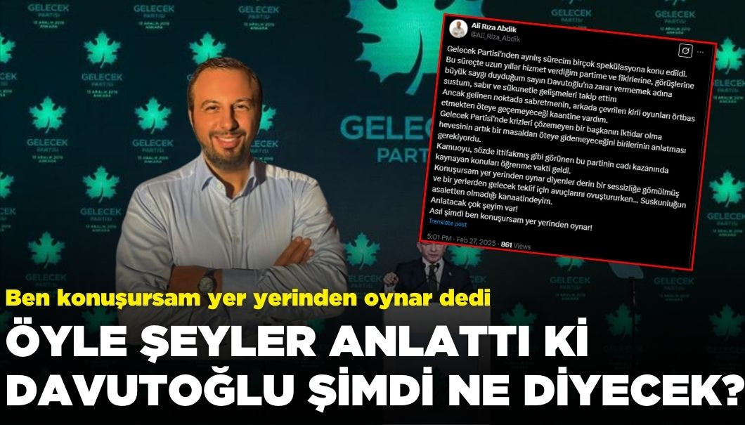 Ali Rıza Abdik: Yer Yerinden Oynayacak