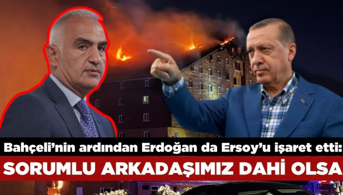 Bahçeli'nin Ardından Erdoğan da Ersoy'a Sahip Çıkmadı. Çanlar Bakan Ersoy İçin Çalıyor